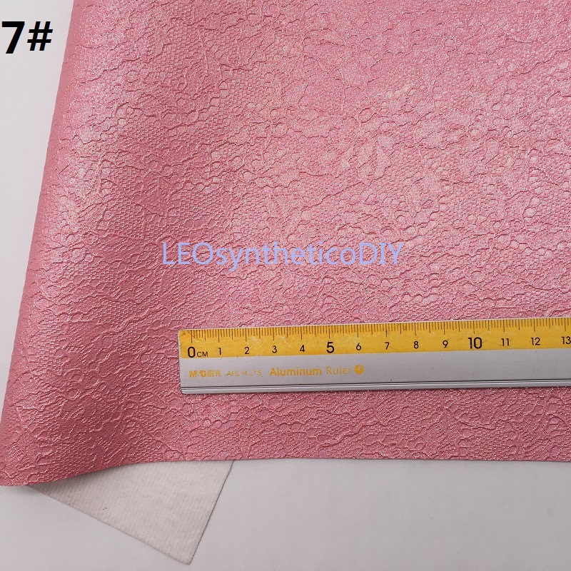 1PC 21X29CM Lace Embossed Faux Leather Fabric, Synthetic Leather Sheets, PU Leather For Making Bows LEOsyntheticoDIY T327A