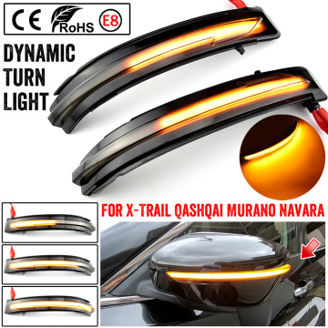 LED Side Mirror Dynamic Turn Signal Sequential Light For Nissan X-Trail T32 Rogue Qashqai J11 Murano Z52 Juke Navara Pathfinder