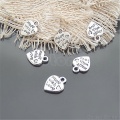 50pcs/set Fashion Metal MADE WITH LOVE CZ Heart Charms Pendants Necklace Beads for DIY Big Hole Beads Jy09 20 Dropship