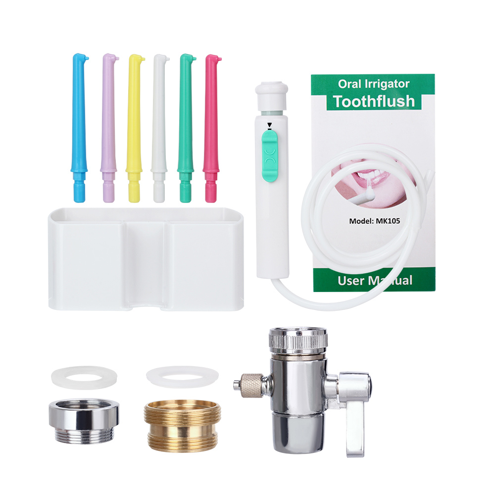 Tackore Flexible Oral Irrigator Faucet Water Dental Flosser SPA Dental Flosser Oral Irrigator Faucet Water Jet Floss Tooth