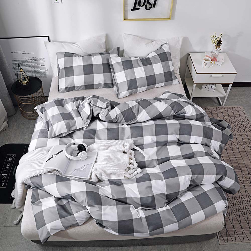 Svetanya Gray Duvet Cover +Pillowcase Bedding Set US EU AU Single Full Queen King Size Linens