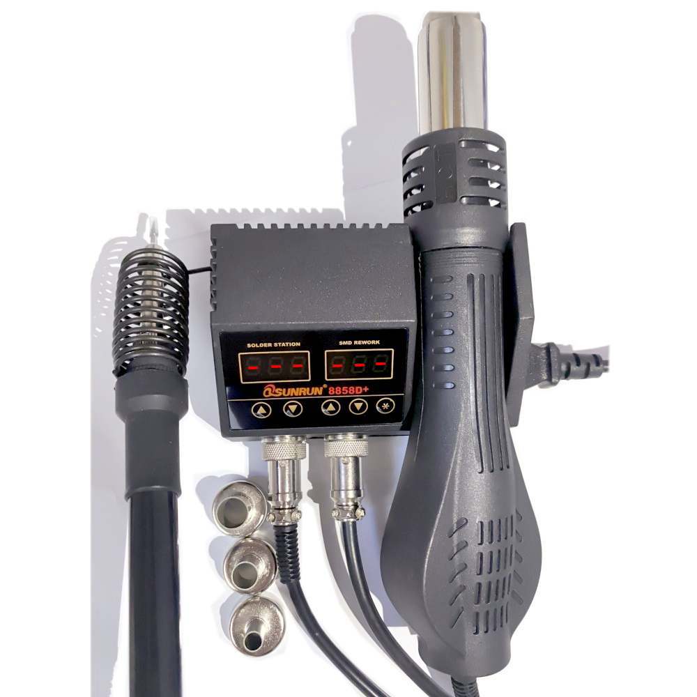Soldering Station with a Hairdryer Hot Air Station SMD Hot Air Soldering 8586 8858D+ Solder Station BGA Soldering Tools