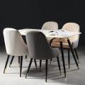 NEW Nordic dining table chair desk simple home leather dining chair ins net red makeup chair stool back light luxury dining