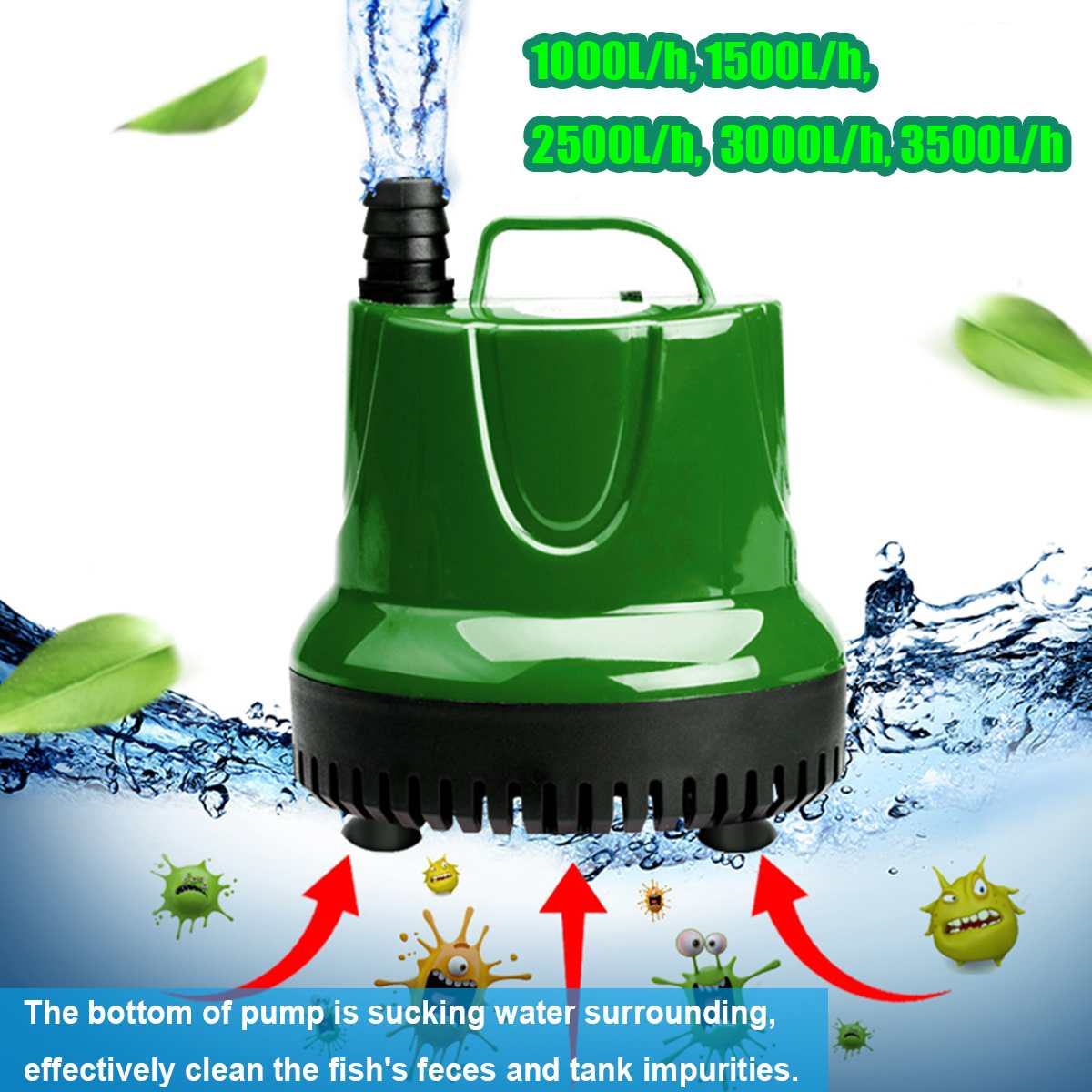 40W, 55W, 80W Water Pump Filter Ultra-Quiet Home Submersible Pump Fish Pond Aquarium Water Fountain Pump Tank FOR Fish Supply