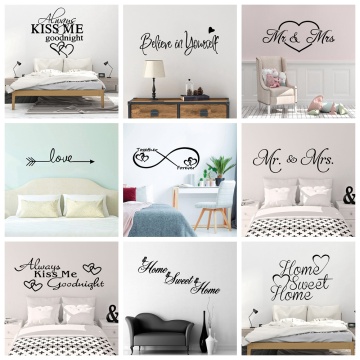 Romantic Love Always Forever Wall Sticker For house Bedroom Decor Living Room Decoration Stickers Wall Decals Decor Mural