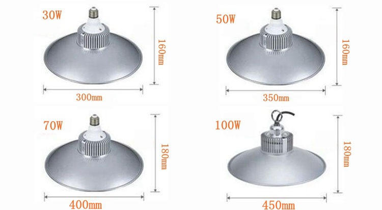 12pcs/lots 30w50w70w100w E27 LED High Bay & Low Bay Lighting Warehouse Light Industrial Light Replace Halgon Lamp led lights