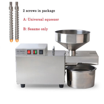 Stainless steel cold press oil machine small business oil press machine flax seed sunflower seeds sesame oil extractor 220V/110V