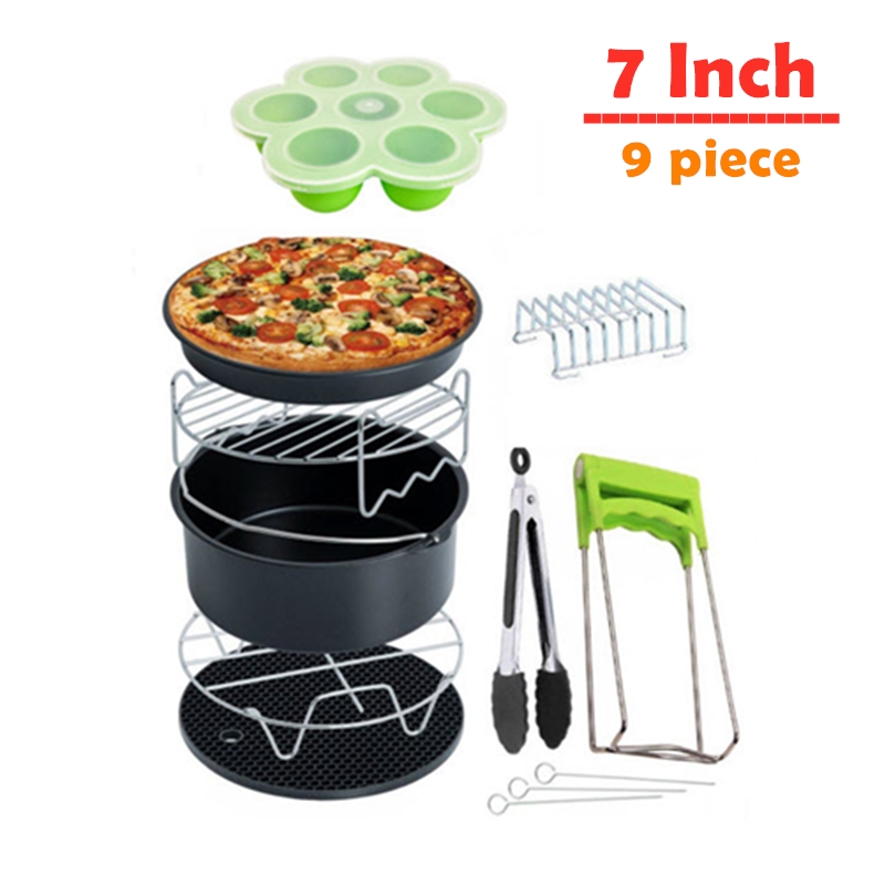 9pcs/set High Quality 7 Inch Air Fryer Accessories for Gowise Phillips Cozyna and Secura Fit all Airfryer 3.7 4.2 5.3 5.8QT