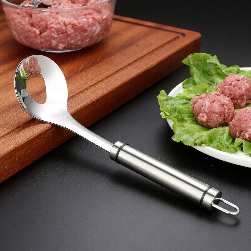 Meatball Spoon Stainless Steel Non-stick Long Handle Kitchen Accessories Easy To Make Meatballs Meat Poultry Tools Free Shipping