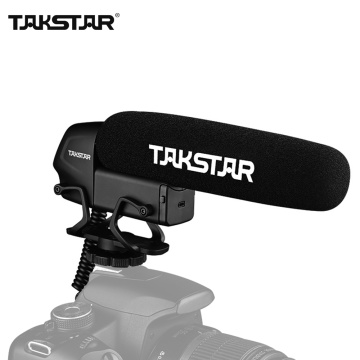 TAKSTAR SGC-600 On-camera Condenser Interview Microphone Mic Super-cardioid 3-level Gain Control Low Cut Switch 3.5mm Plug