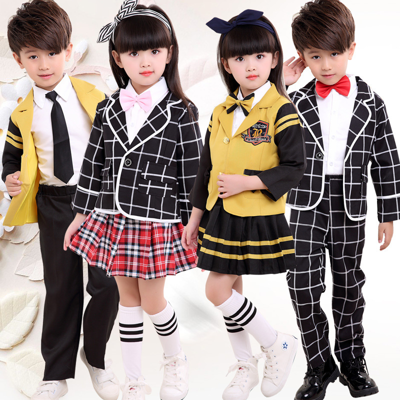 Children's New Autumn uniform school Children suits boys and girls school uniforms sweater jacket student british style suit