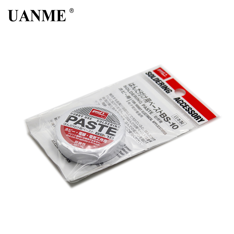 UANME 1PC 10g Silver Weak Acid Soldering Solder Paste Solder Flux Grease Paste BS-10 4.5cm Semi Solid