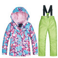 Brands Ski Suit for Child New High Quality Jacket and Pant Windproof Waterproof Snow Suit Winter Girls Ski and Snowboard Jacket
