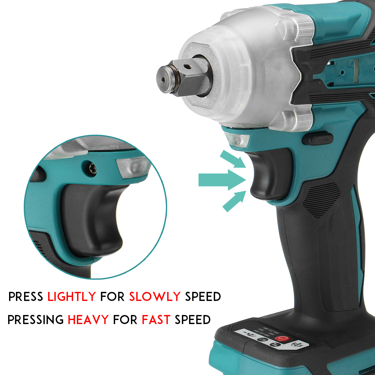 NEW 18V Electric Brushless Impact Wrench Rechargeable 1/2 Socket Wrench Cordless Without Battery For Makita 18v Battery DTW285Z