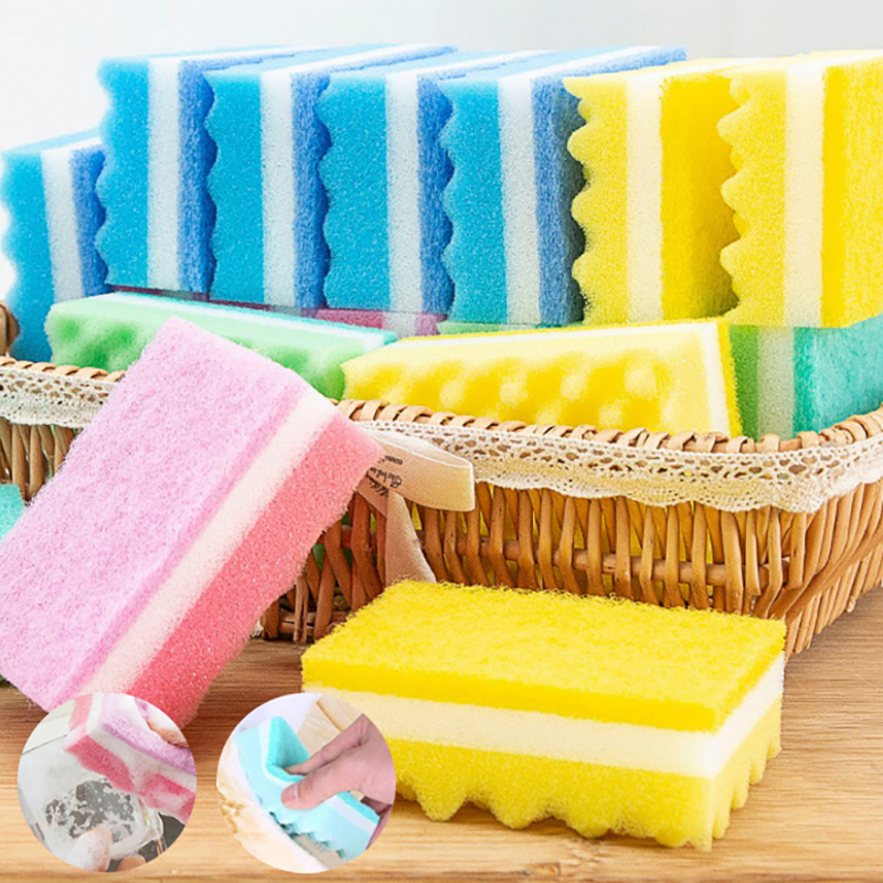 Sponge Washing Towel Wipe Rags Sponge Scouring Pad High Density Dish Cleaning Cloth Household Kitchen Dishwashing Cleaning Tools