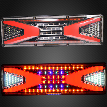 33cm 24V LED Truck Rear Tail Light Trailer Stop Lorry Bus Brake Reverse Turn Traffic Indicator Lamp Waterproof Warning Light.