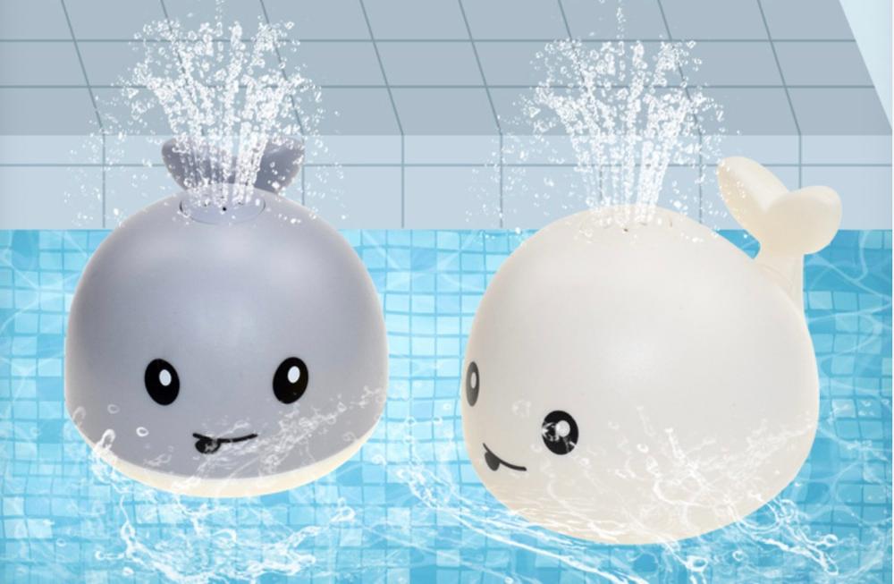 Bath Toy Swimming Pool Cute Animal Whale Light Up Fountain, Best Gift for Baby Boys and Girls