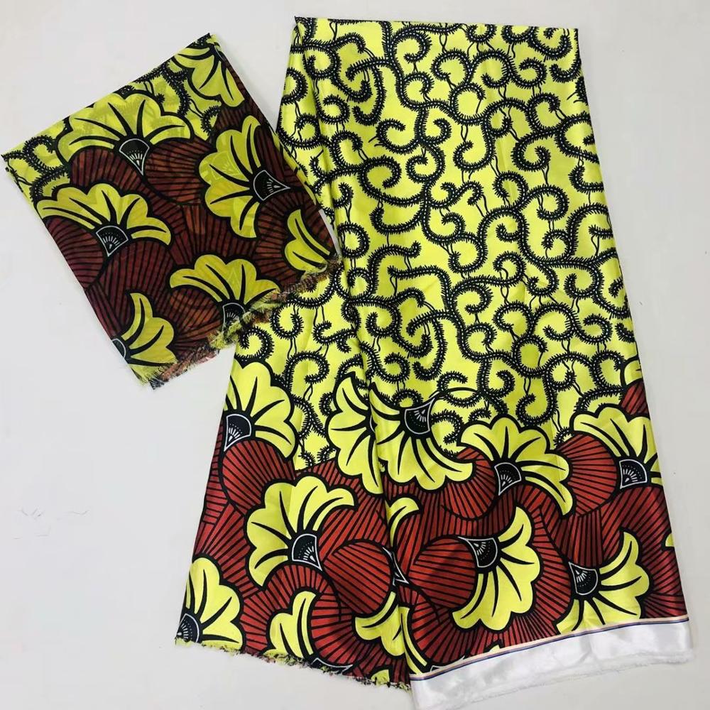 Modal Organza Satin Silk Fabric African Soft Wax Print Fabric 2 yard chiffon 4 yard audel modell Imitated Ankara Fabric 010523