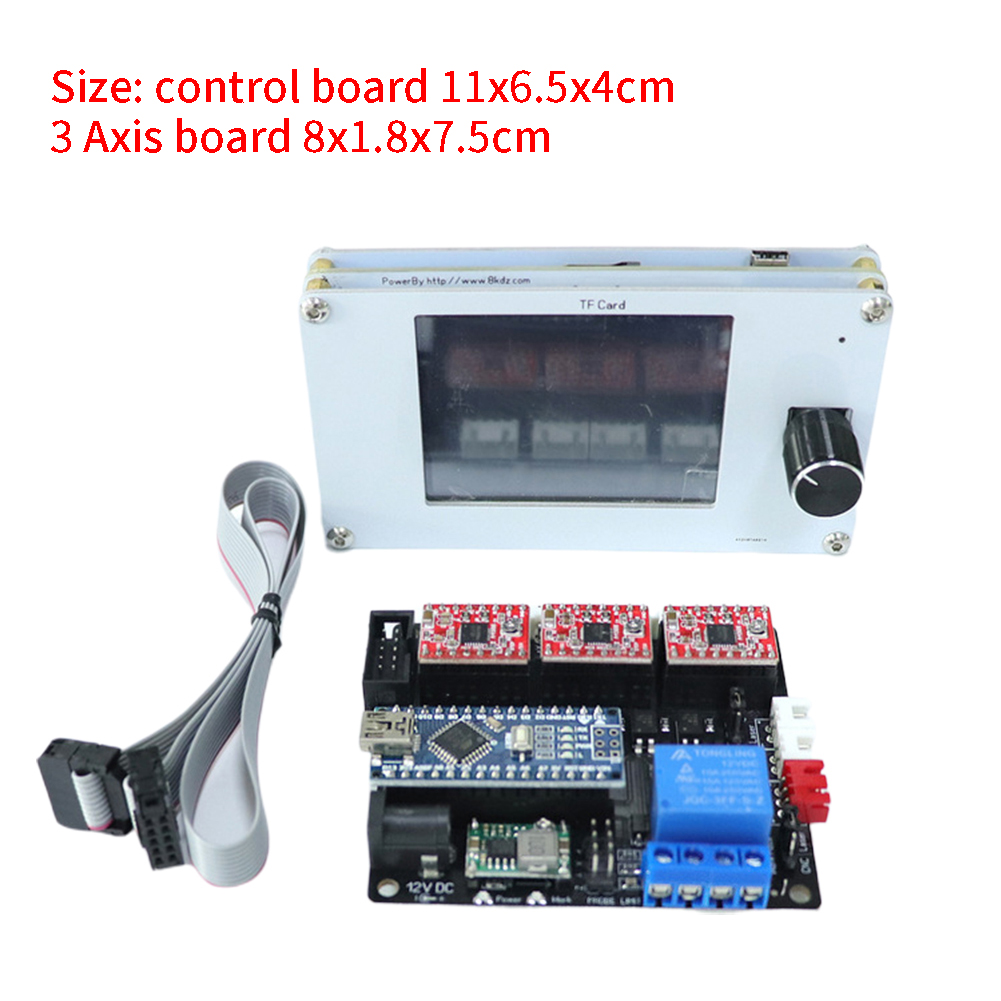 3-axis Board DIY Engraving Machine Woodworking Circuit Accessories TF Card CNC Carving Offline Controller Set Stepper Motor