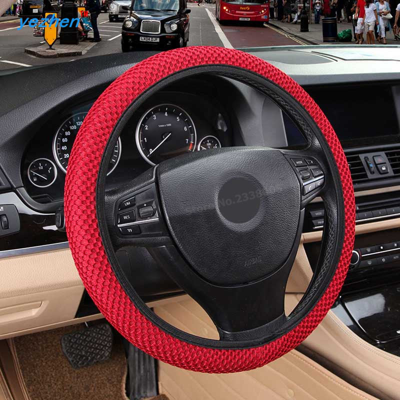 New High Micro Fiber Ice silk Car Steering Wheels Covers 38CM/15'' Steering Wheel Hubs Car Styling,Steering-wheel Free Shipping