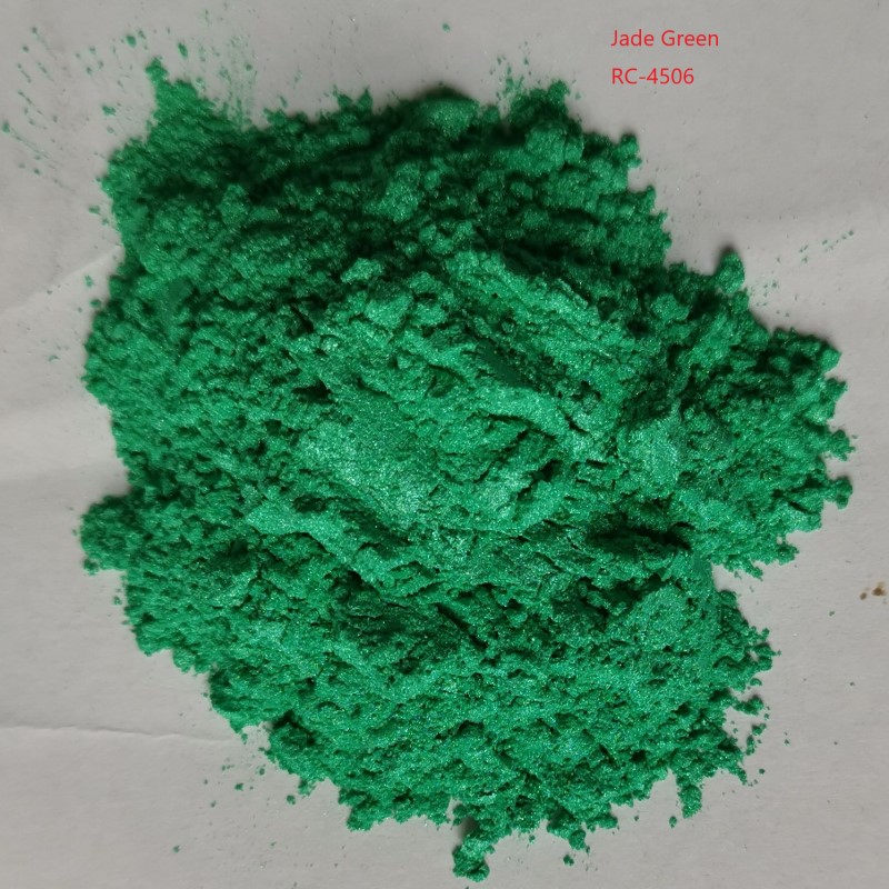 natural mica pearl pigment powder jade green 4506 for paints and cosmetics