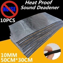 10PCS 10MM Noise insulation For Car Foam Car Sound Heat Proof Auto Insulation Car Engine Firewall Heat Aluminum Foam