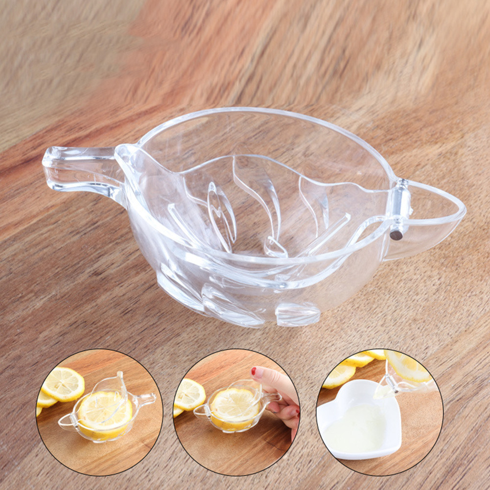 Kitchen Home Anti Slip Tool Press Squeeze Fruit Mini Manual Juicer ABS Boat Shape Transparent Portable For Orange Lemon