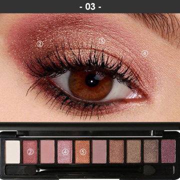 10 Color Eyeshadow Palette Smoky Dramatic Eyes Makeup Natural Neutral Eye Makeup Shimmer Matte Eye Shadow Palette TSLM1