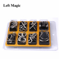 8PCS/Set Materials Metal Montessori Puzzle Wire IQ Mind Brain Teaser Puzzles for Children Adults Anti-Stress Reliever Toys
