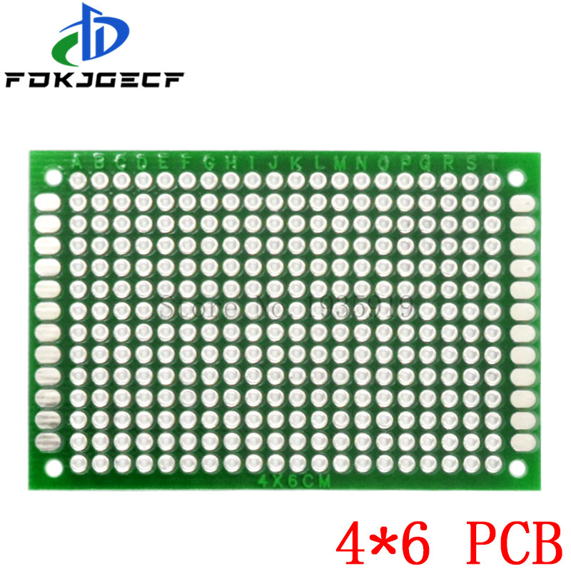 4pcs 5x7 4x6 3x7 2x8 cm 5*7 4*6 3*7 2*8 double Side Copper prototype pcb Universal Board Cave plate Circuit board For Arduino