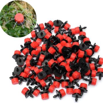 100pcs 1/4 Inch Adjustable Micro Flow Dripper Drip Head Water Dropper Plastic Dripper Home and Garden Accessories