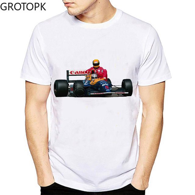 All Ayrton Senna Sennacars Men T Shirt Fans Male Cool T-shirt White Fitness Casual Tops Tee Shirt Streetwear Shirt Men