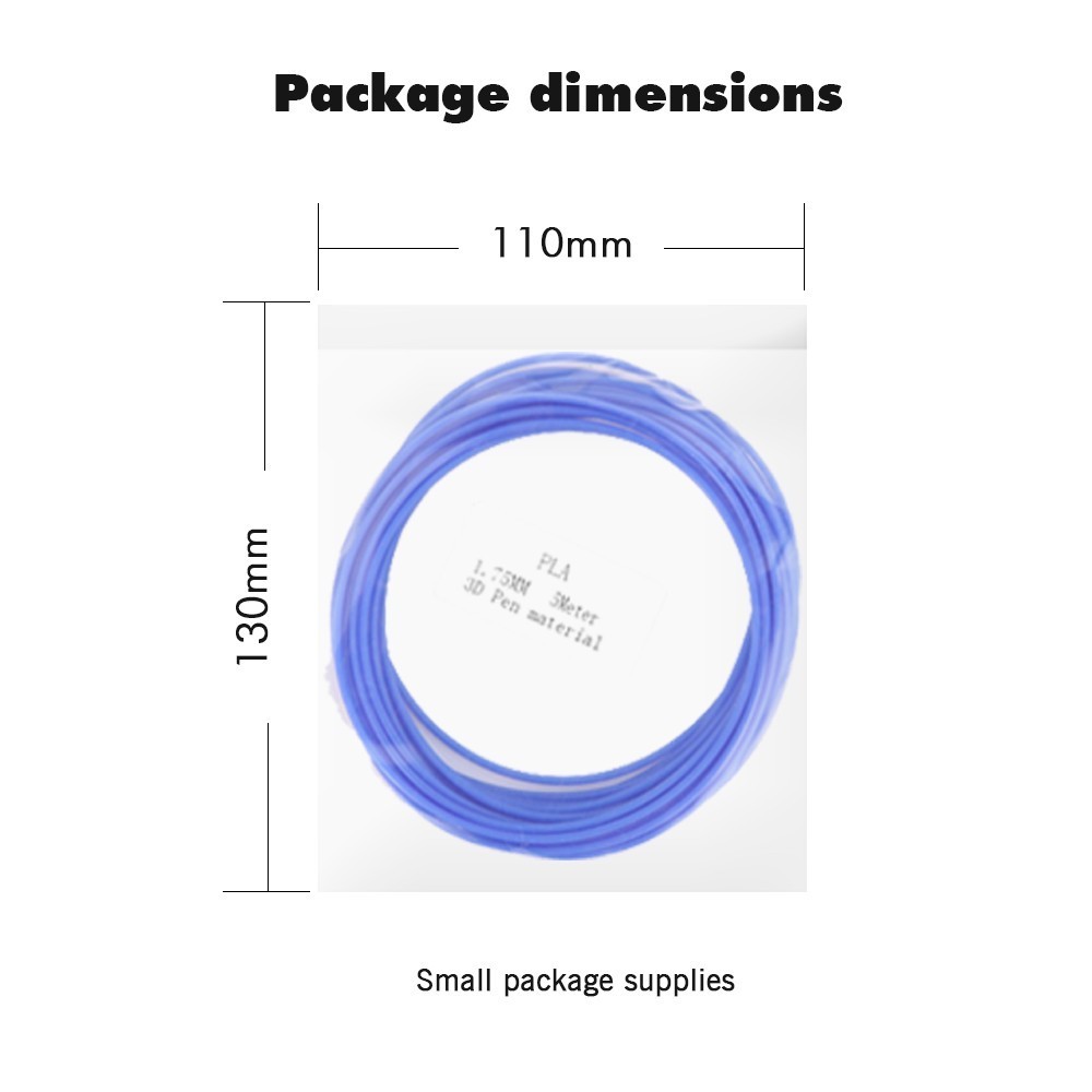 PCL 1.75mm Filament 5m for 3D Pen Refilling Low Temperature Printing Material Random Color 3D Scribble Pen Refilled Filaments