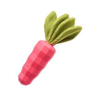 Durable Rubber Carrot Chew Toy for Pets