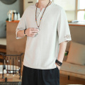 Plus Size M-5XL Men Chinese Shirt Short Sleeve Summer Streetwear Traditional Chinese Clothing For Men Chinese Style Boy Blouses
