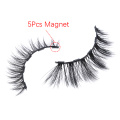 2Pairs Magnetic Eyelashes 3D False Mink Eyelashes Magnet Lashes Magnetic Liquid Eyeliner&Magnetic False Eyelashes & Tweezer Set