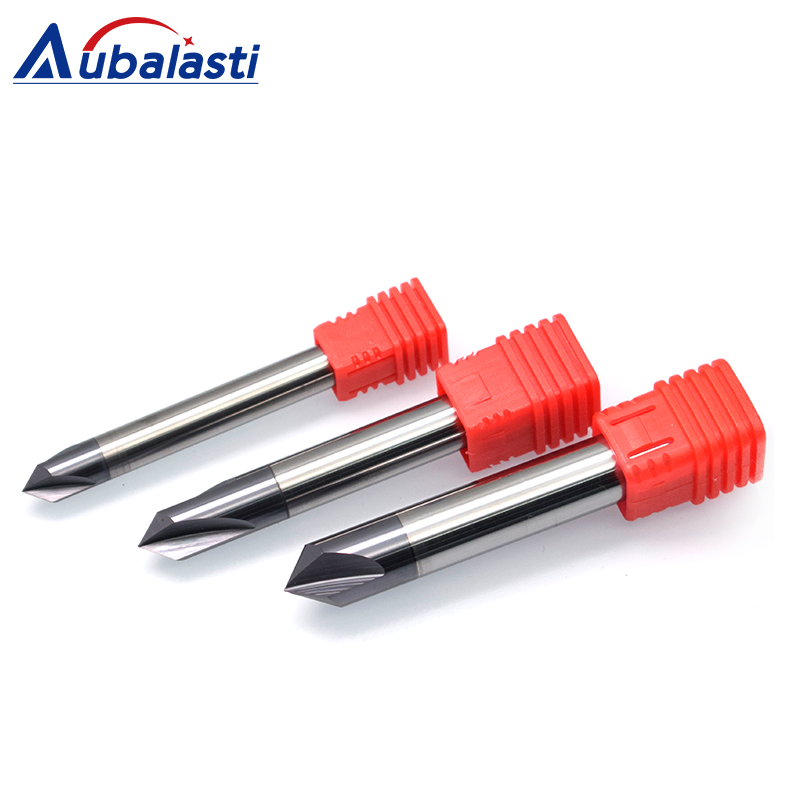CNC Milling Cutter HRC55 Tungsten Carbide Straight Groove Chamfering Tungsten Steel Router Bits For Engraving Machine End Mill