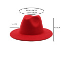 56-60cm Men Women Flat Brim Panama Style Wool Felt Jazz Fedora Hat Cap Gentleman Europe Formal Hat white Floppy Trilby Party Hat