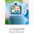 Kids Children Digital Camera 20MP 1080P Video Camcorder 2.0 Inches IPS Screen Dual Camera Lenses Anti-Drop Toys for Kids Gift