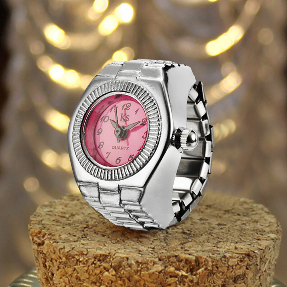 Ladies Watch Simple Dial Quartz Analog Watch Elastic Quartz Finger Ring Watch Women Concise Affordable Watch horloges vrouwen