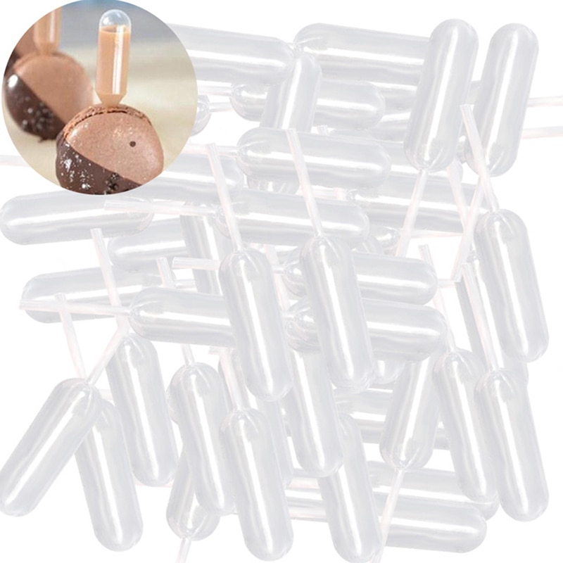 50pcs 4ml Plastic Squeeze Transfer Pipettes Dropper Cupcake Ice Cream Chocolate Hot sale Disposable Pipettes For Strawberry