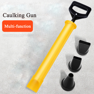 Multi-function lime Caulking Gun Stainless Steel Cement Mortar Sprayer Applicator Tool Grout Mortar Filling Gun with 4 Nozzles