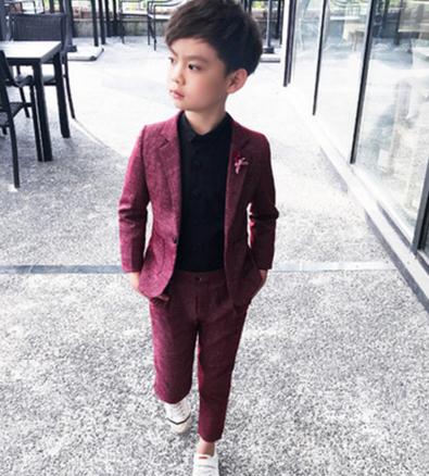 Formal Kids Party Wear 2Pc Boys Formal Suit for Wedding 2020 Toddler Boy Blazer Suit dress Student School Ceremony Costumes