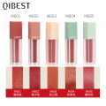 QIBEST Lip Gloss Lipstick Waterproof Velvet Lip Tint 5 Colors Red Pigments Beauty Lips Liquid Matte Lipgloss Makeup Cosmetic