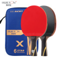 HUIESON 6 Star 2Pcs New Upgraded Carbon Table Tennis Racket Set Super Powerful Ping Pong Racket Bat for Adult Club Training