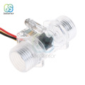 DC 5-15V Water Flow Sensor Switch G1/2" Hall Effect Meter Fluid Flow Meter Water Control Switch Transparent Enclosure