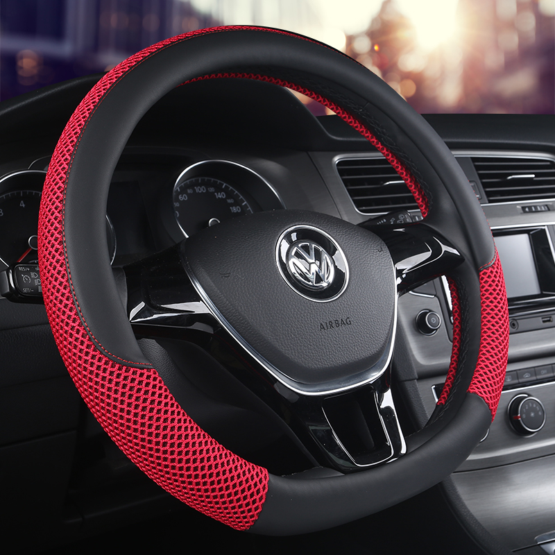 D series Micro Fiber Leather Car Steering Wheels Covers 38CM/15'' Steering Wheel Hubs Car Styling,For VW GOLF 7 2015 POLO JATTA
