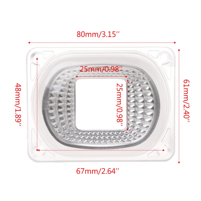 LED Lens Reflector For LED COB Lamps PC lens+Reflector+Silicone Ring Cover shade #Sep.08