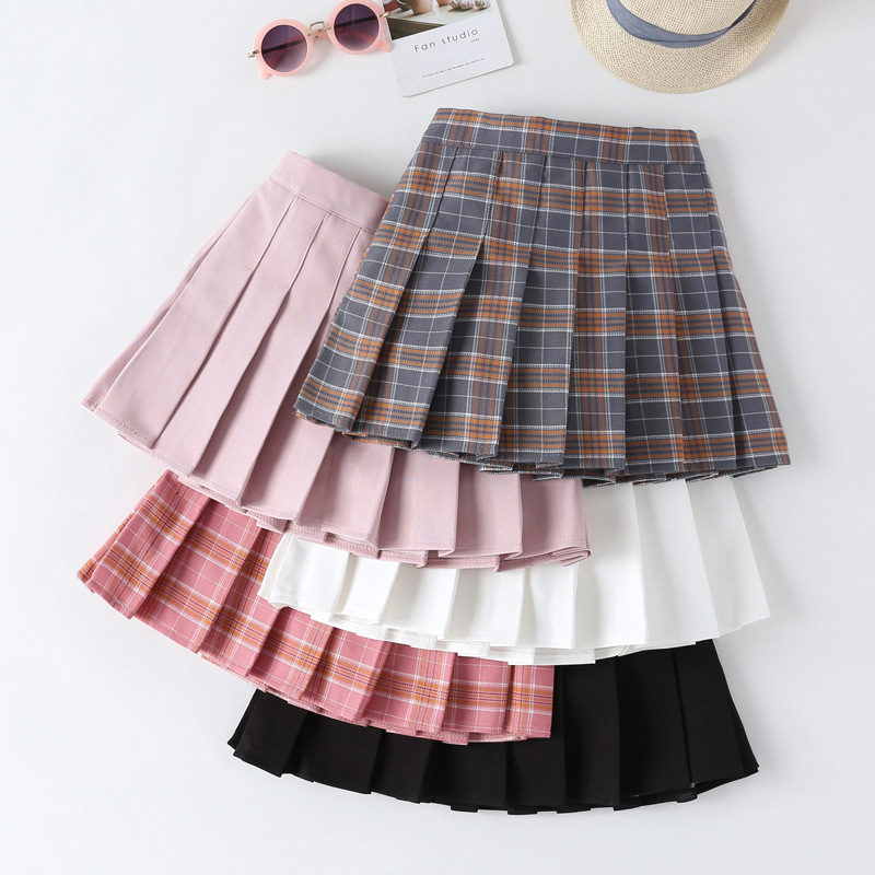 Baby Toddler Children Clothing School Plaid Girls Skirt Bottoming Princess Pleated Skirts Kids Short SKirt Summer Child Clothes