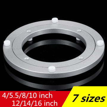 Aluminium Alloy Swivel Plate Small Lazy Susan Turntable Dining Table for Kitchen Furniture 4/5/8/10/12/16 inch
